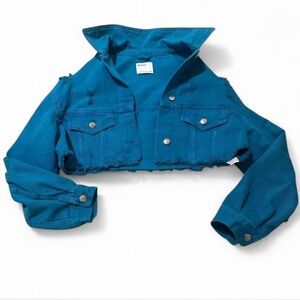 Cropped Jacket - Blue